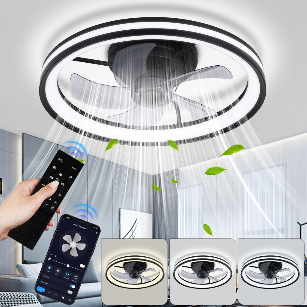 BMOT Deckenventilator Ventilator mit Fernbedienung und Beleuchtung