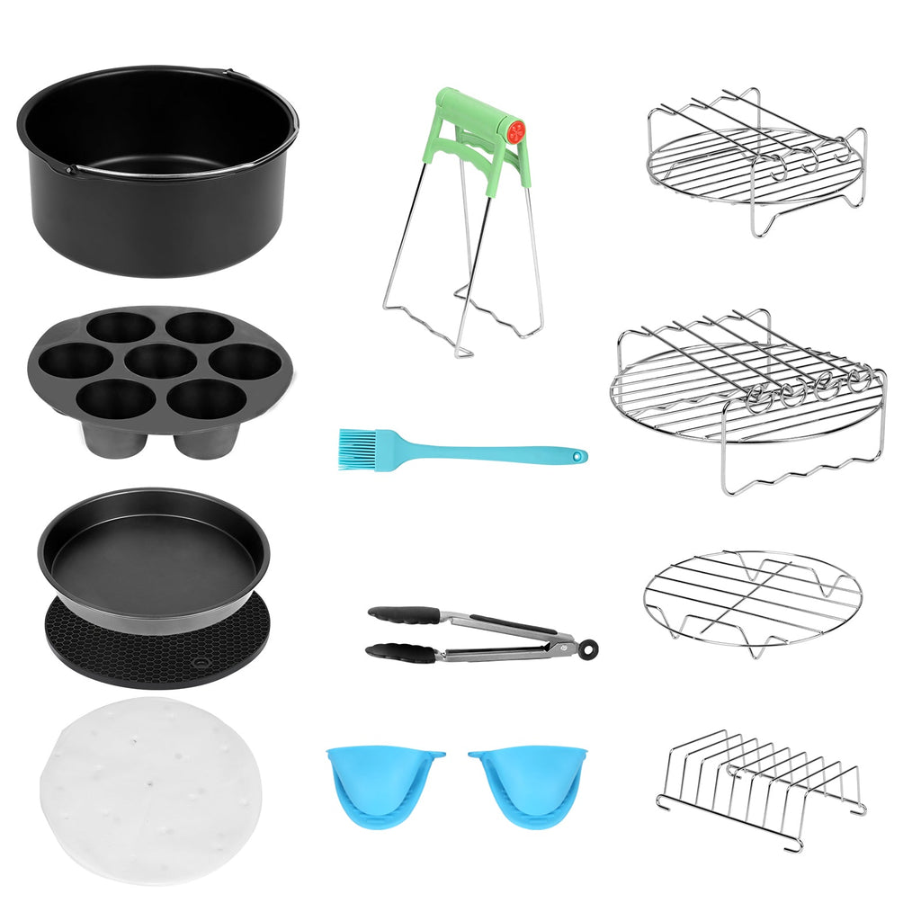 BMOT 12x Zubehör Set für Heißluftfritteuse Airfryer