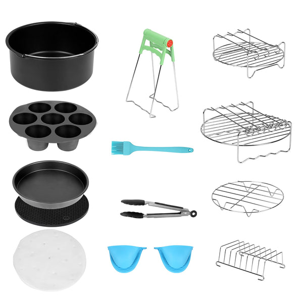 BMOT 12x Zubehör Set für Heißluftfritteuse Airfryer