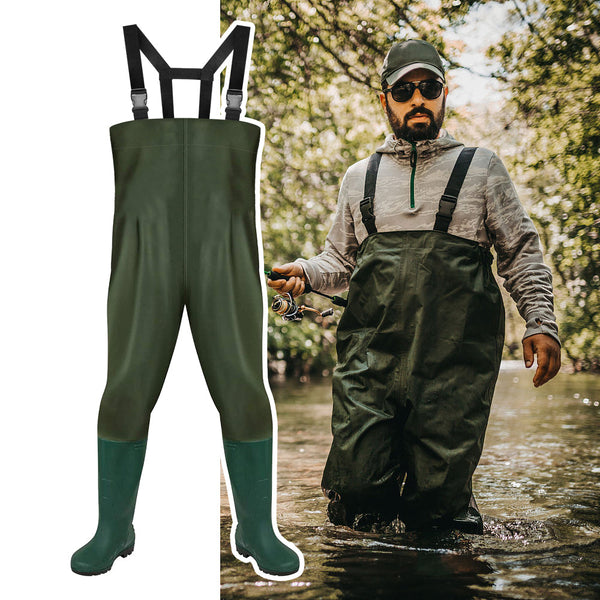 BMOT Wathose Teichhose Angelhose mit Stiefel