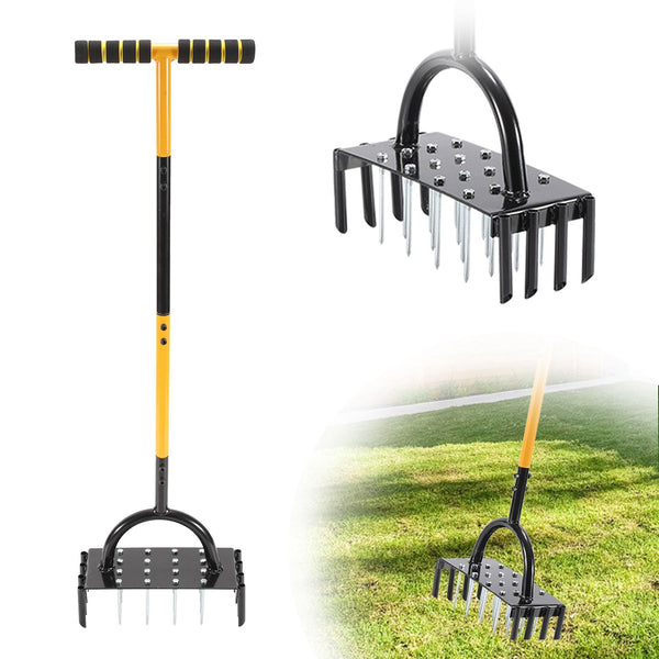 BMOT Rasenlüfter Aerifizierer Vertikutierer für verdichtete Böden
