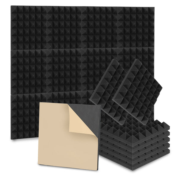 BMOT Akustikschaumstoff Selbstklebend 3D Hochdichte Pyramide