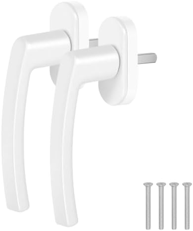 BMOT Fenstergriff Weiß Aluminium 43 mm ohne Schloss