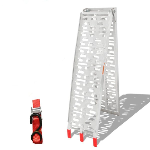 BMOT Auffahrrampe Klappbar 340kg Faltbare Alu Motorradrampe