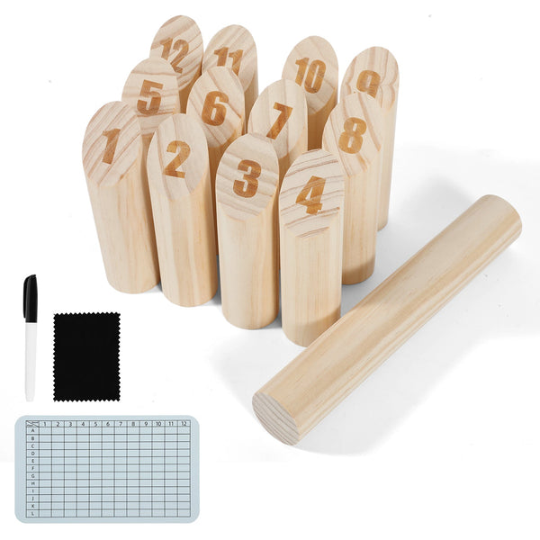 BMOT Finnisches Wurfspiel Kubb Wikingerspiel Naturholz