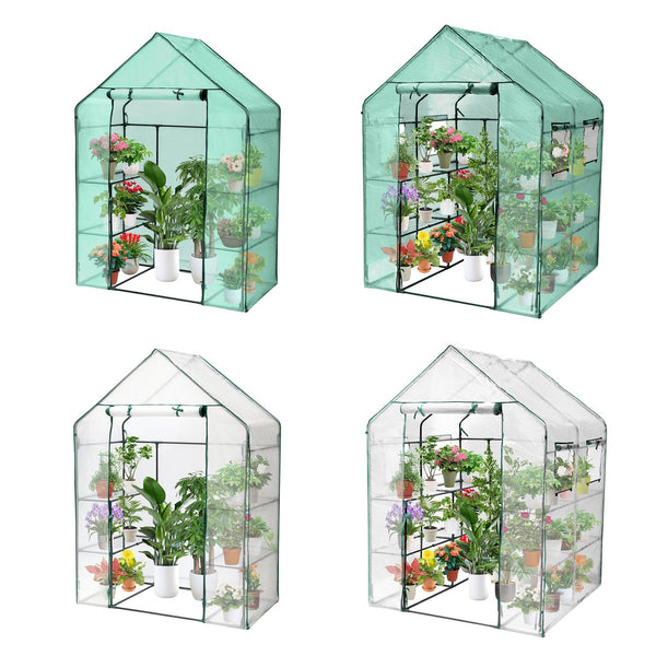 BMOT Gewächshaus Foliengewächshaus mit Regalen
