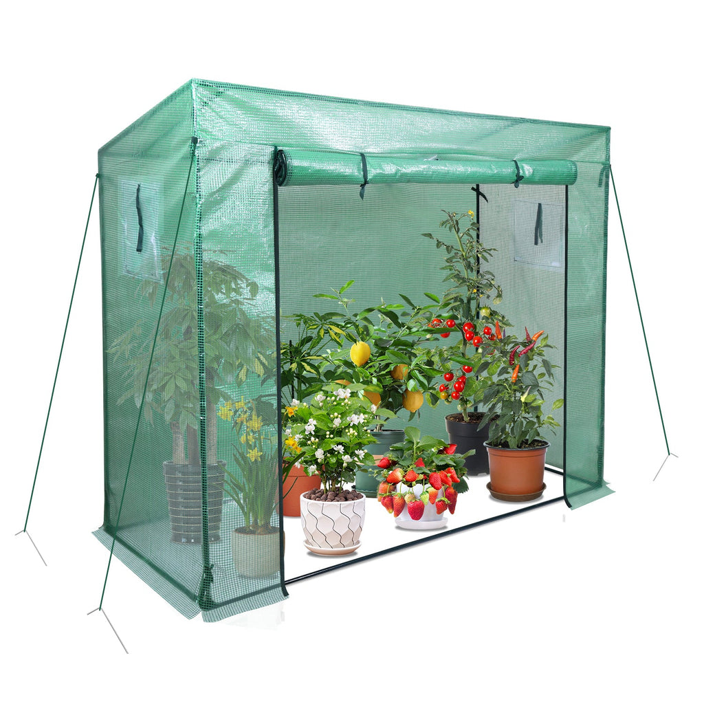 BMOT Gewächshaus Foliengewächshaus 200 x 80 x 170cm