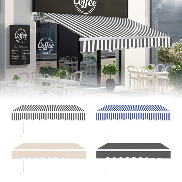 BMOT Gelenkarmmarkise Terrassenmarkise Alu mit Handkurbel