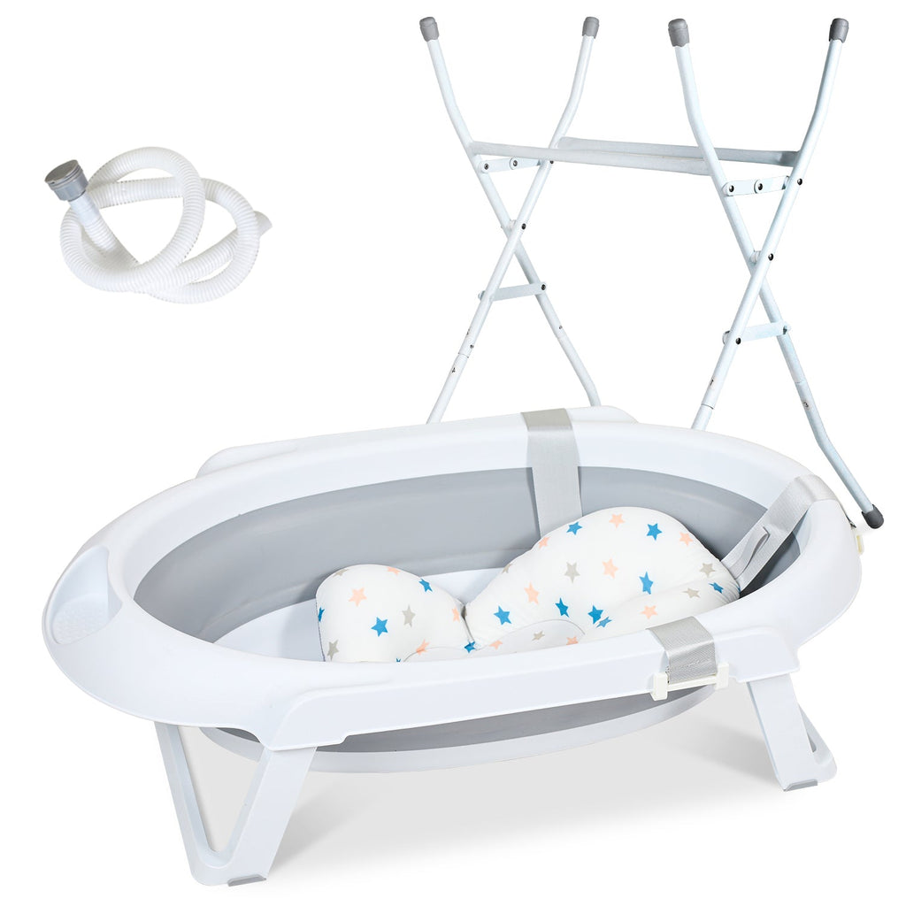 BMOT Babywanne mit Ständer Faltbare mit Thermometer