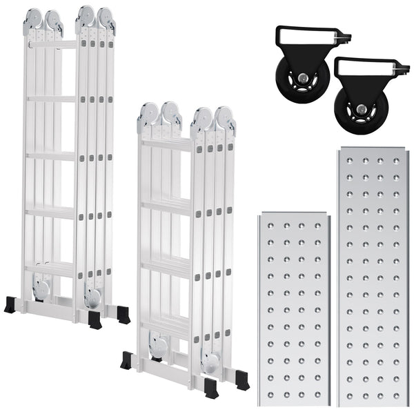 BMOT Aluminium Mehrzweckleiter Klappleiter 4.7M/5.8M