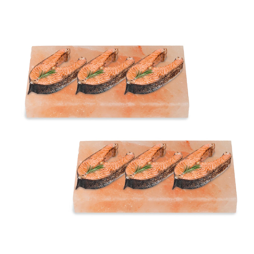 BMOT Grill Salzstein BBQ 20x10x2.5CM 2er Set