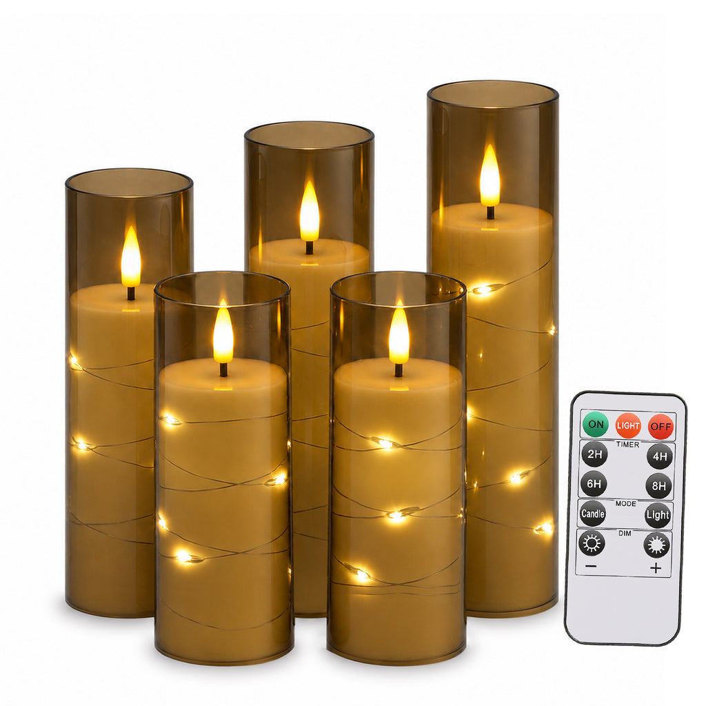 BMOT LED Kerzen 5er Set Fernbedienung