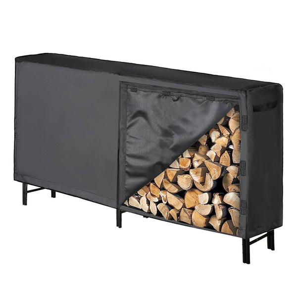 BMOT Kaminholzregal Metall 244x34.5x124cm mit Schutzhülle