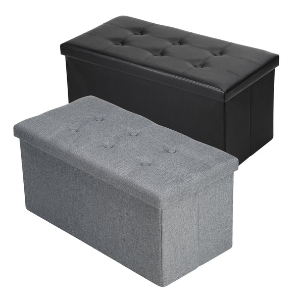 BMOT Sitzhocker mit Stauraum Faltbare Sitzbank 76x38x38cm