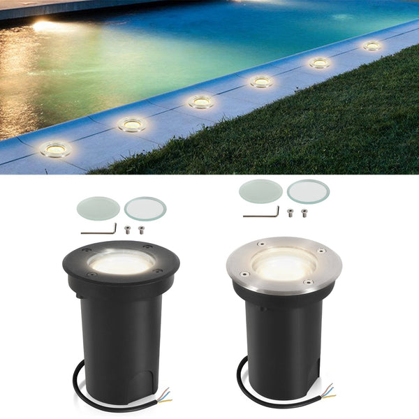 BMOT LED Bodeneinbaustrahler 3W Naturweiß mit Mattierten Ersatzlinsen
