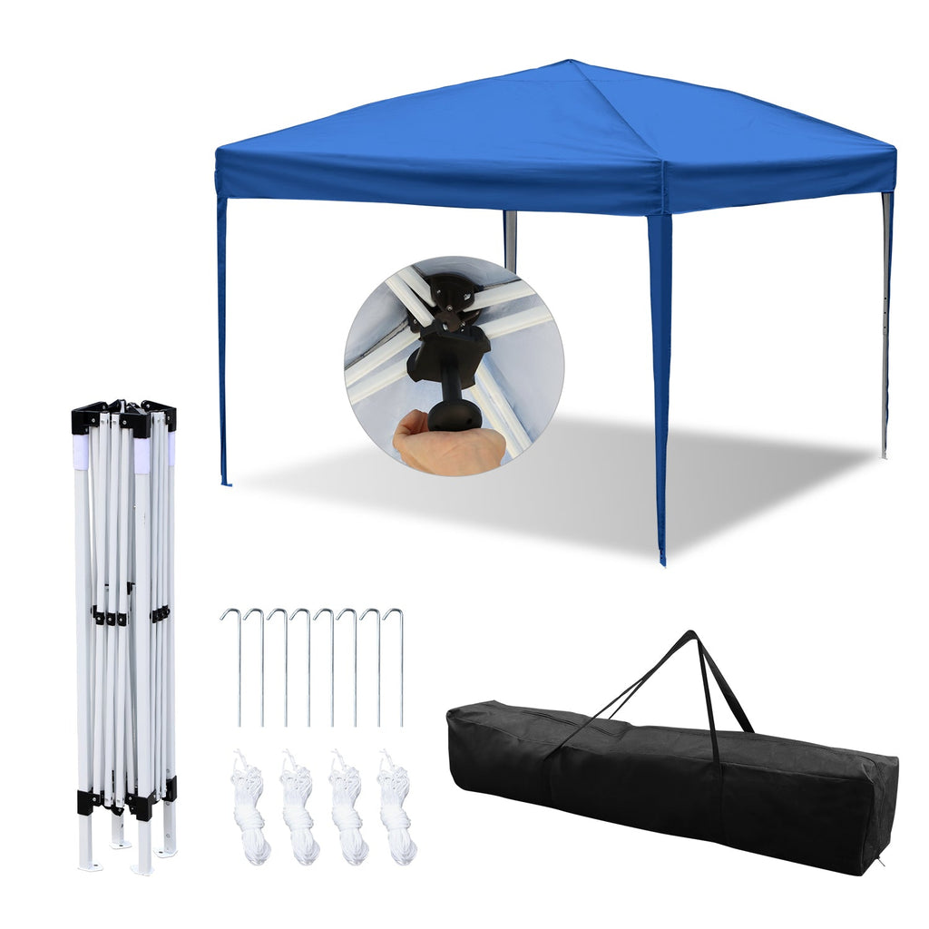 BMOT Pop-Up Pavillon Gazebo mit Zentralverriegelung 3x3m