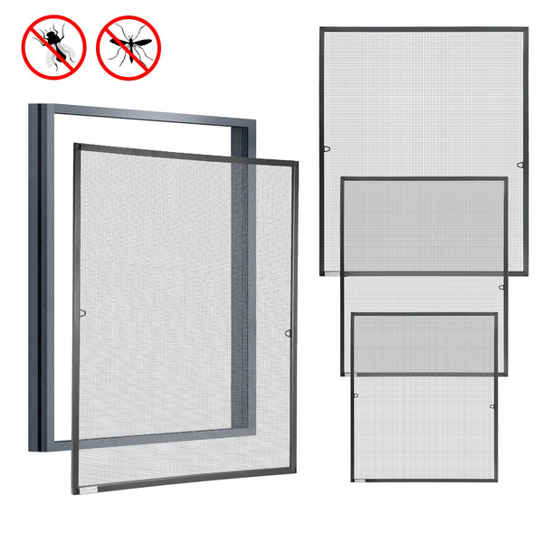 BMOT Fliegengitter Fenster Insektenschutz Anthrazit