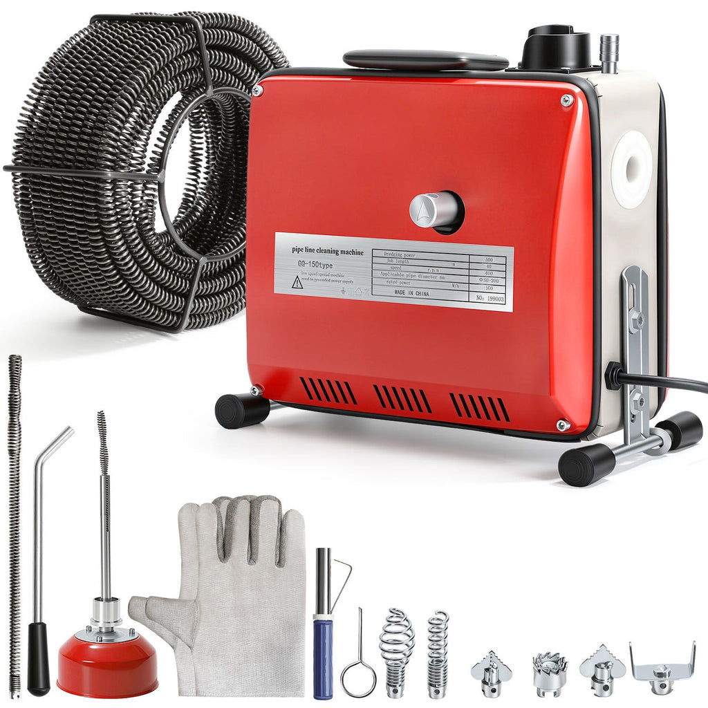 BMOT Rohrreinigungsmaschine 500W Elektrische Abflussreiniger für 20–120mm Rohre