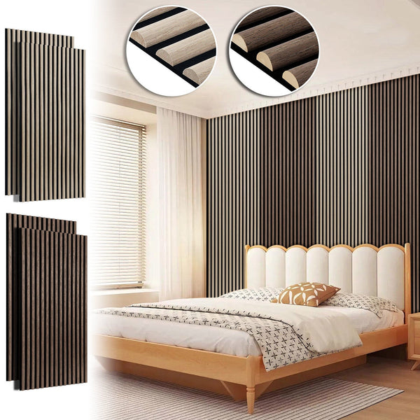 BMOT Akustikpaneele Holz Halbrund Wandpaneele 120x60cm