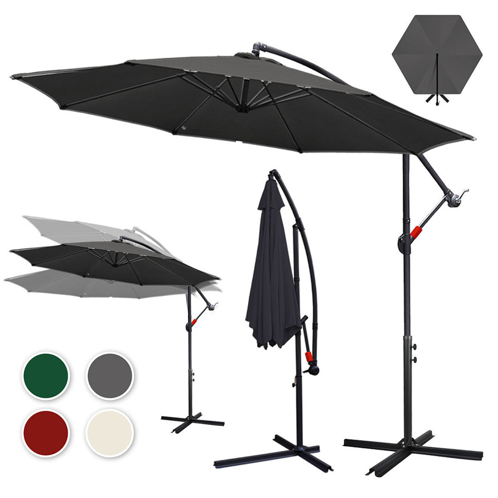 BMOT Ampelschirm Ø3.5m Ø3m Garten