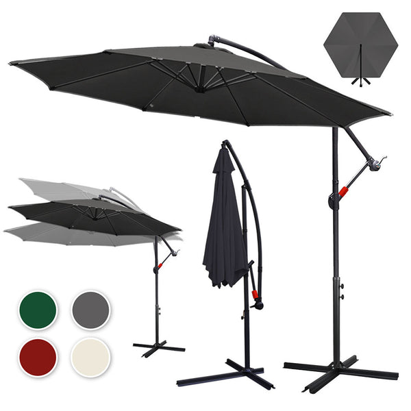 BMOT Ampelschirm Ø3.5m Ø3m Garten