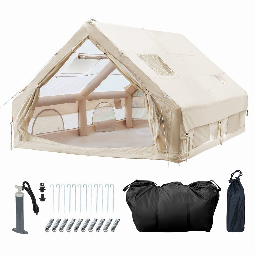 BMOT Aufblasbares Campingzelt mit Dachfenster 12㎡