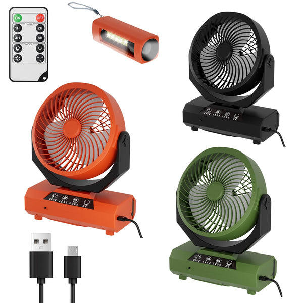 BMOT Camping ventilator mit Haken & LED-Laterne 20000mAh