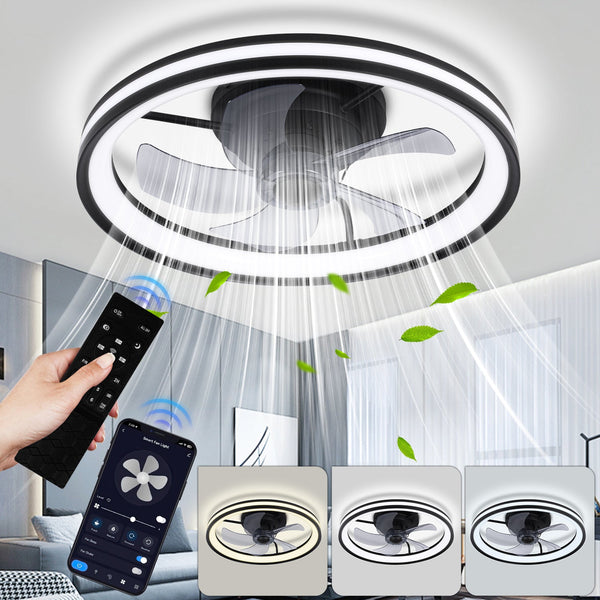 Deckenventilator mit Beleuchtung, Fernbedienung & App