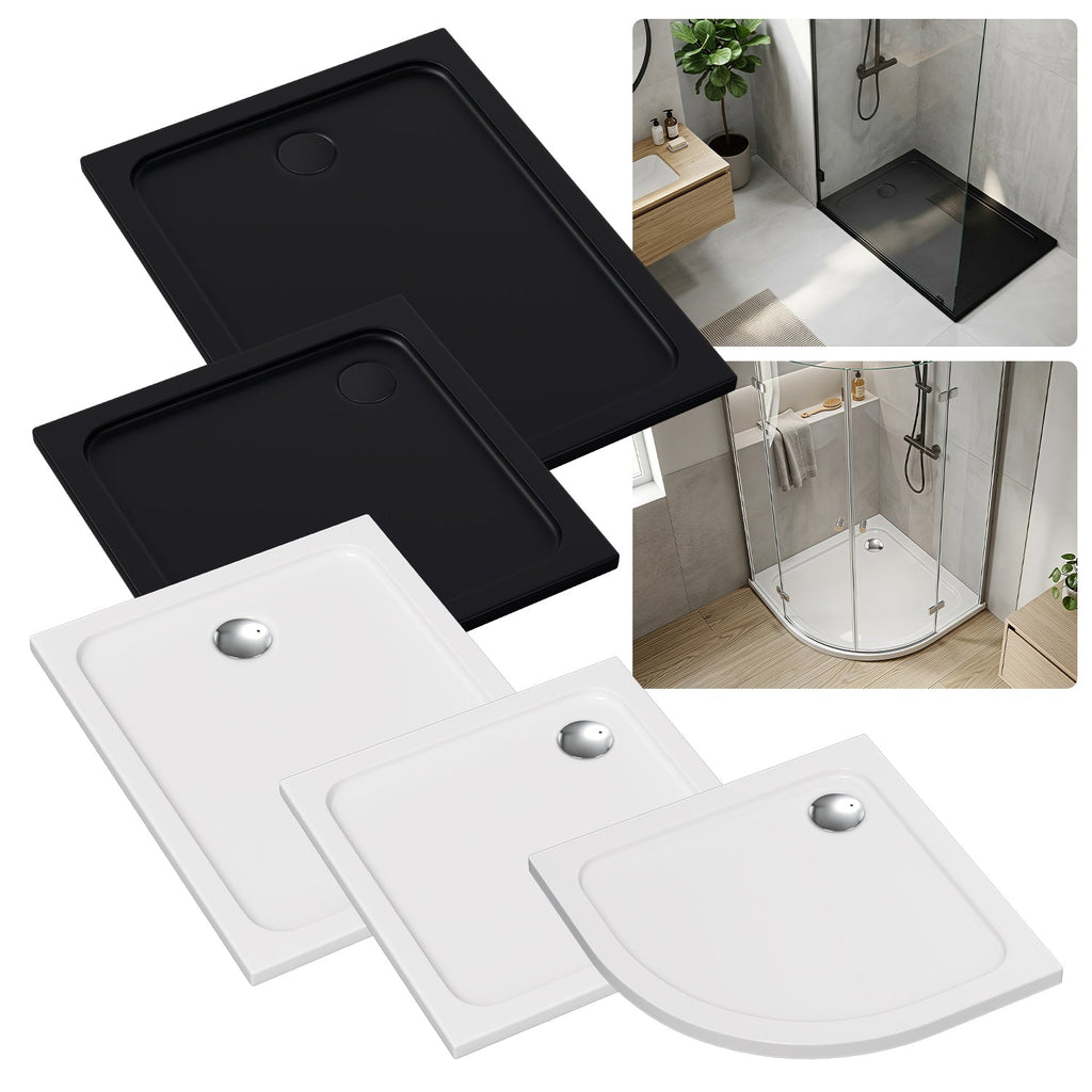 BMOT Duschwanne Acryl flach 4 cm  – ideal für Renovierung & barrierefreies Duschen