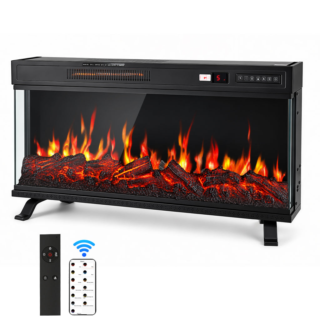 BMOT Elektrokamin 50 Zoll 127 cm, 900/1800W mit WLAN