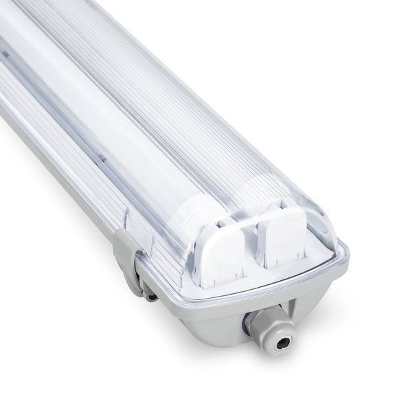 BMOT LED Feuchtraumleuchte 2x 24W 150 cm T8 Kaltweiß/Neutralweiß(Grau Basis)