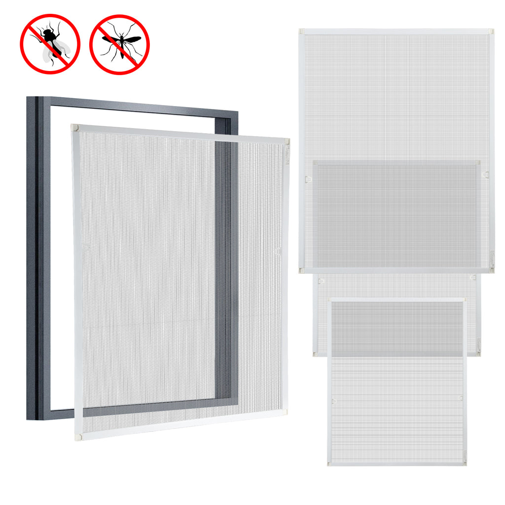 BMOT Fliegengitter Fenster Insektenschutz Weiß