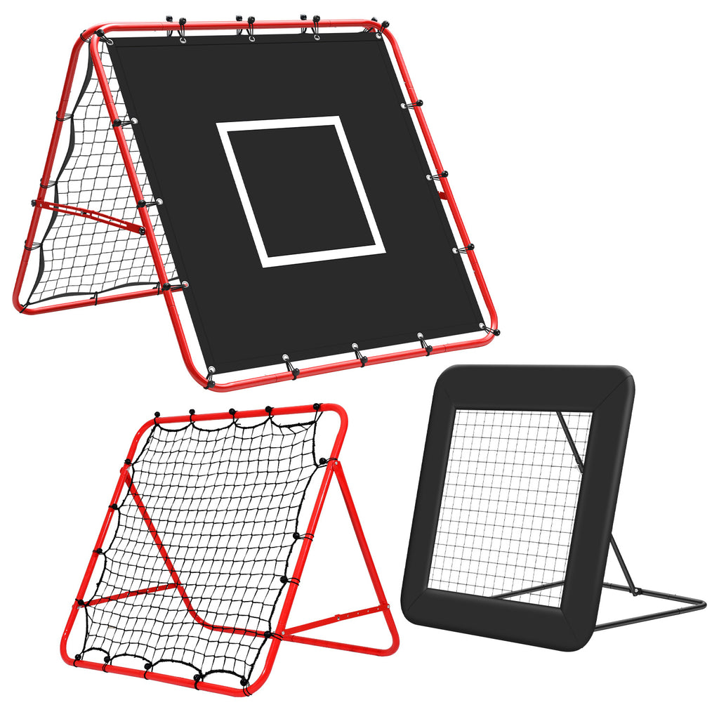 BMOT Fußball Rebounder mit Ziel – Klappbares Trainingsnetz