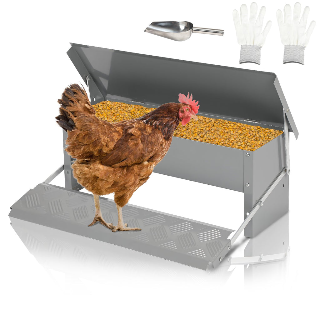 BMOT Futterautomat Futterspender mit Handschuhe 5kg