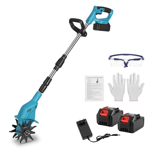 BMOT 550W Akku Gartenfräse mit 2 Akkus Tragbar