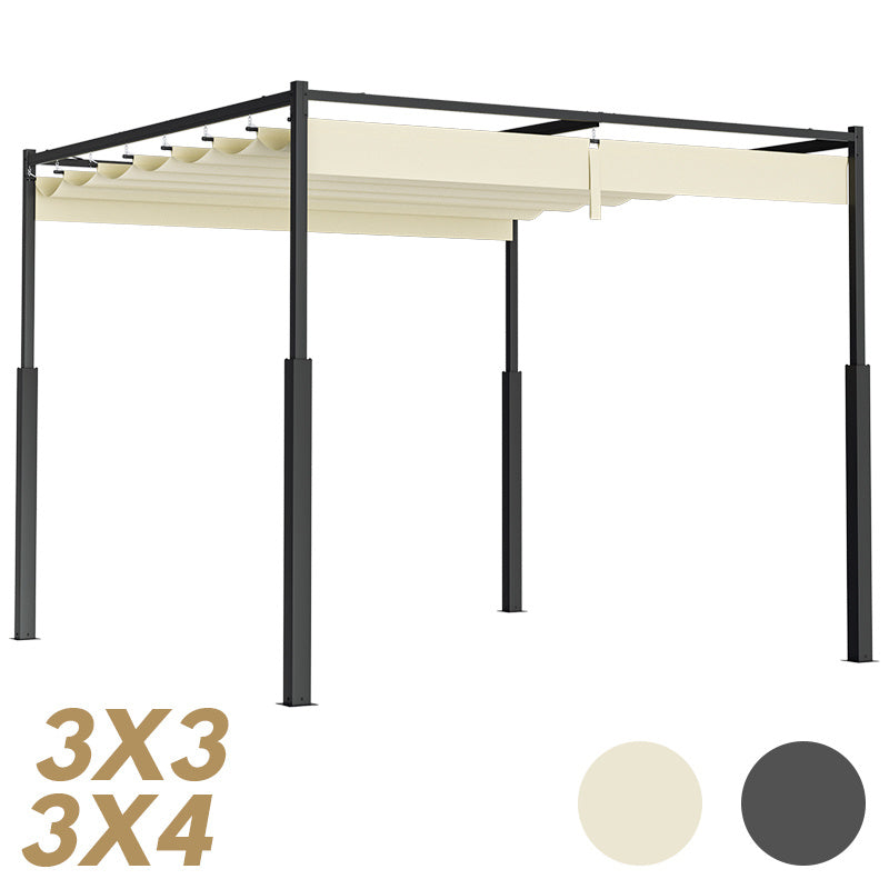 BMOT Gartenpavillon Komplettset mit Gestell & Dach, verschiedene Größen