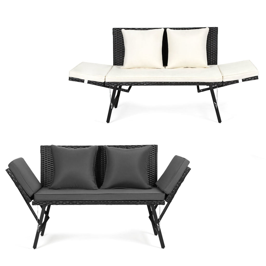 BMOT Gartensofa Sitzmöbel Polyrattan Gartenbank