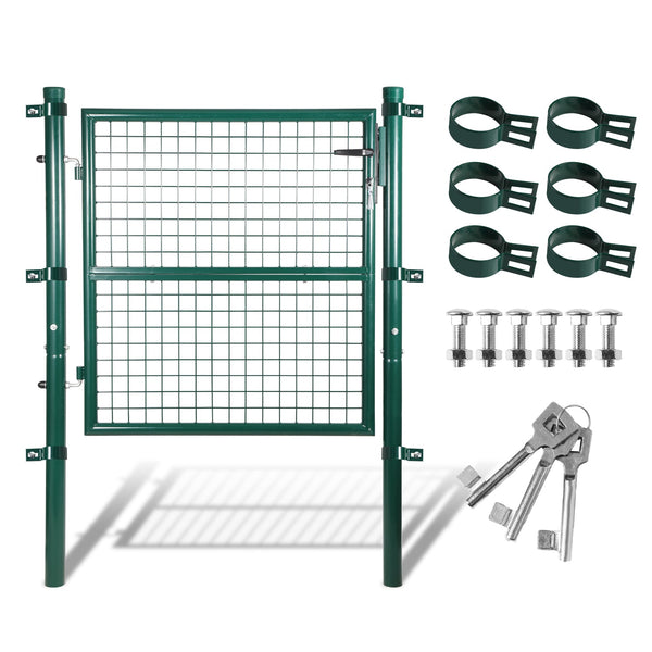 BMOT Gartentor Gartentür Grün Inkl. Schloss