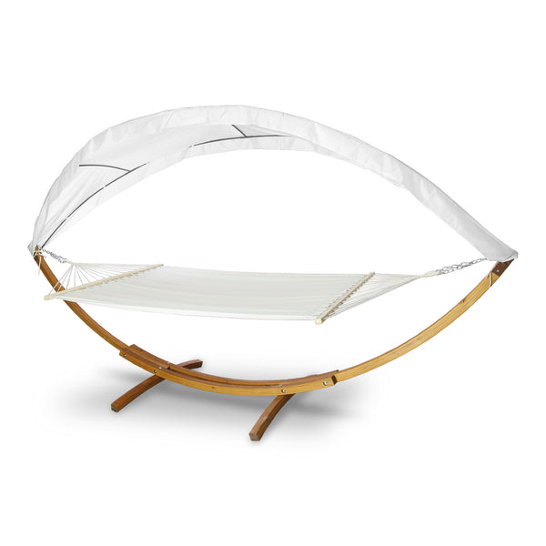 BMOT Hängematte Holz Hammock mit Gestell Sonnendach