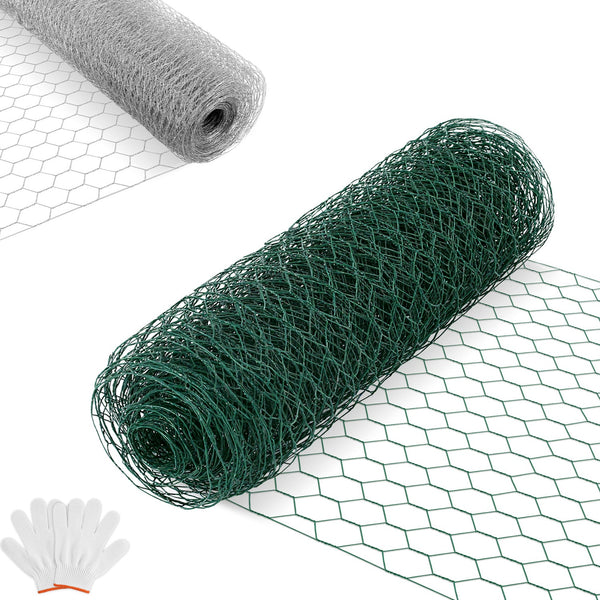 BMOT Hasendraht Verzinkt Maschendrahtzaun 10m-52m