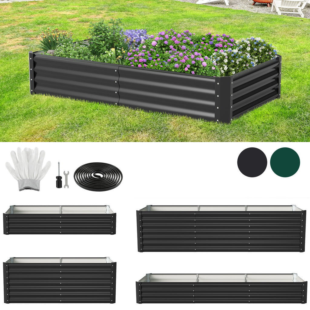 BMOT Hochbeet Metall mit Stützstangen Garten Hochbeet