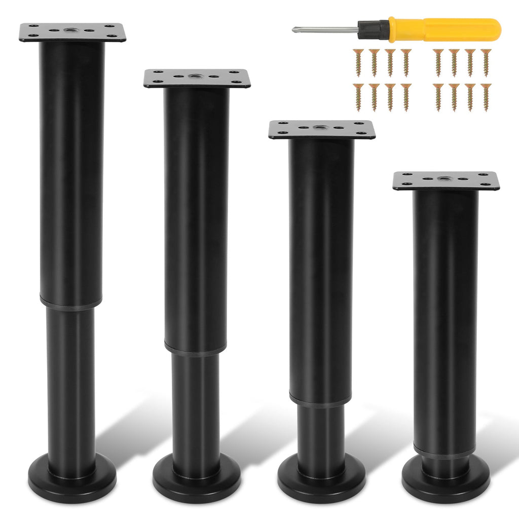 BMOT 4er Set Möbelfüße Höhenverstellbar 12-18cm