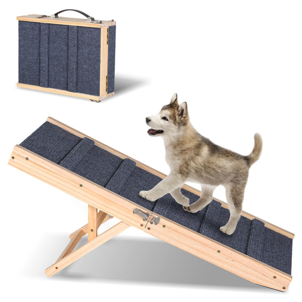 Hunderampe Klappbar aus Holz für kleine Hunde