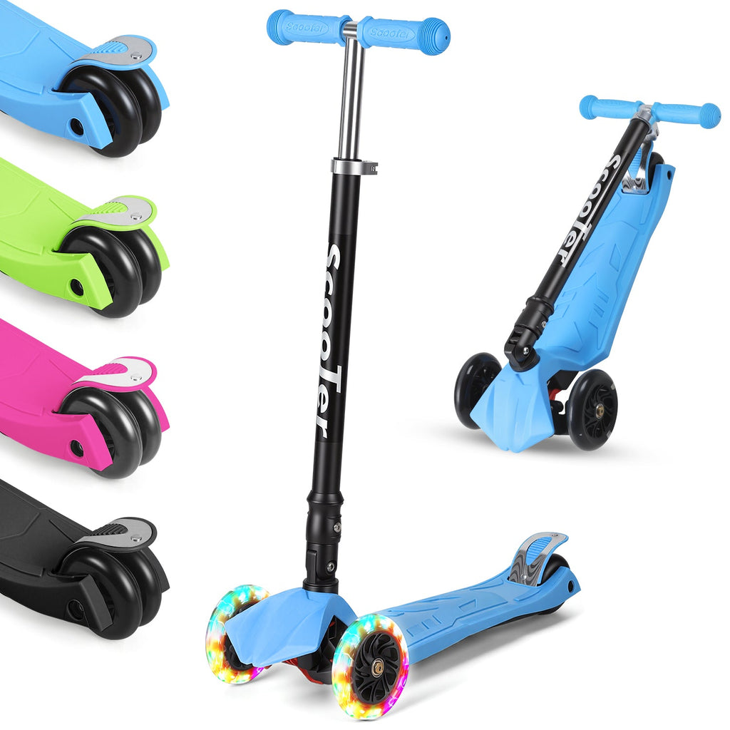 BMOT Kinderroller Faltbar mit LED Leuchtenden Räder