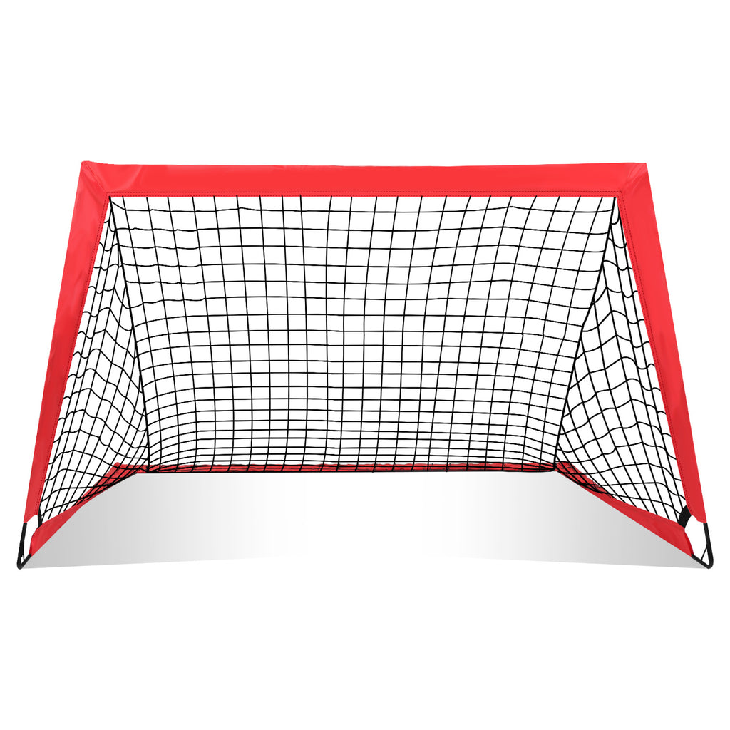 BMOT Klappbares Fußballtor 120 × 90 × 90 cm, tragbar, mit Netz & Bodenankern