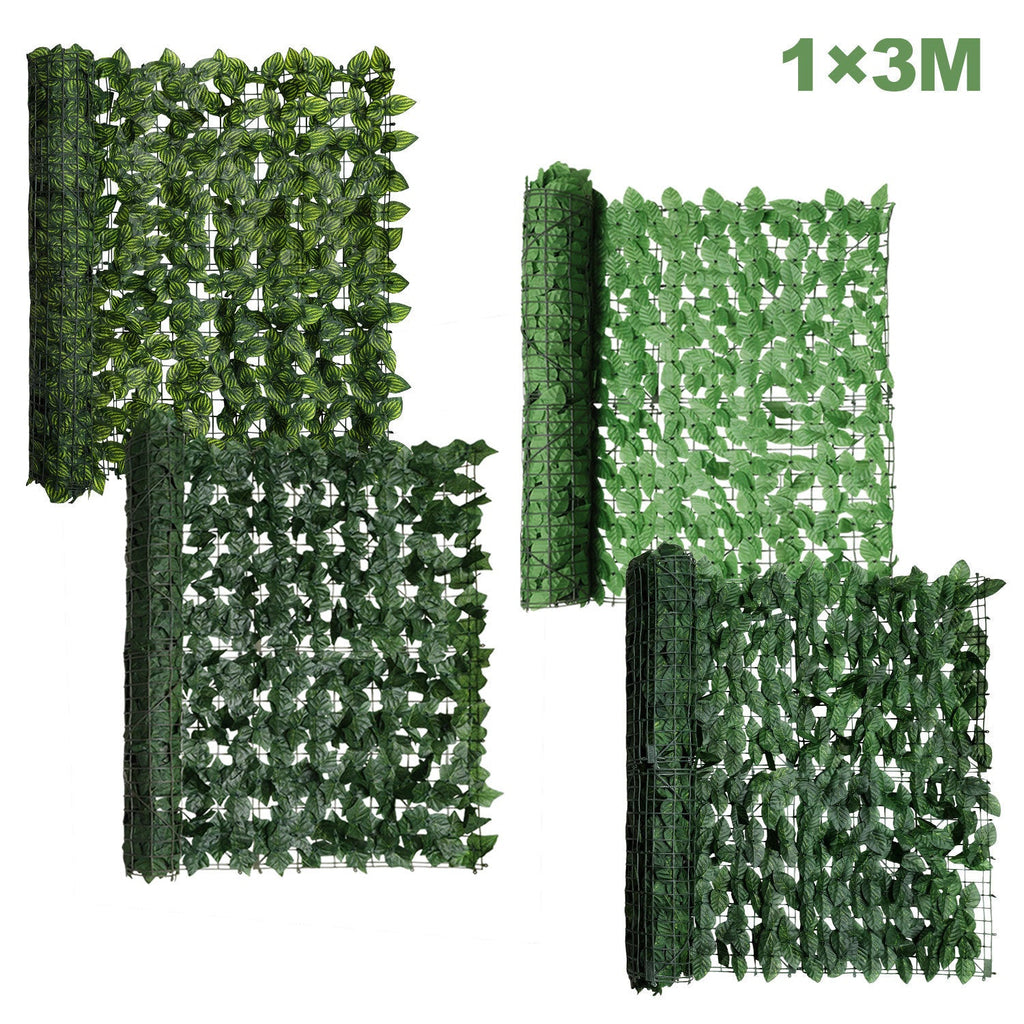 BMOT Künstliche Efeu Hecke Sichtschutz 1x3m