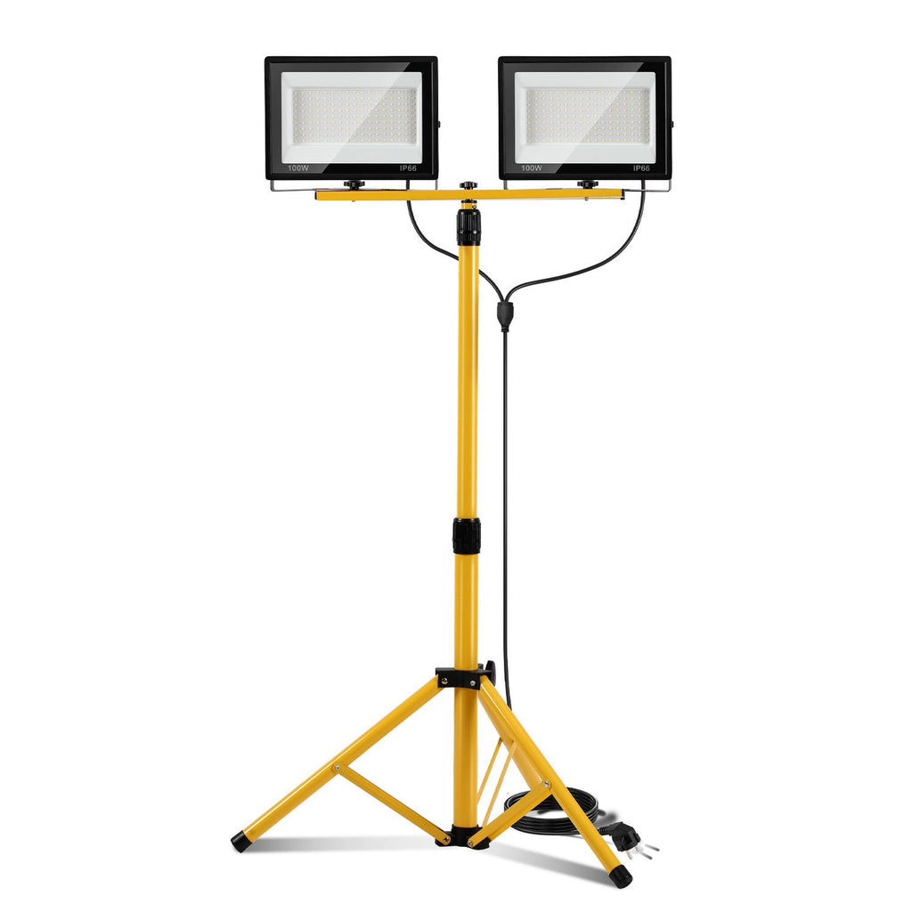 BMOT LED Baustrahler 2 x 50W/100W/200W mit Stativ Einstellbar