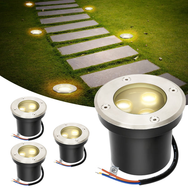 BMOT LED Bodenstrahler außen 3W Bodeneinbaustrahler Warmweiß