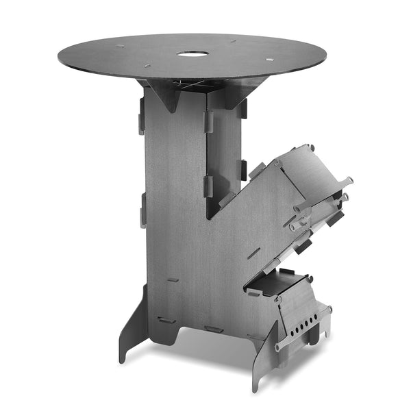 BMOT Raketenofen Fire Gusseisen Stove Grillplatte