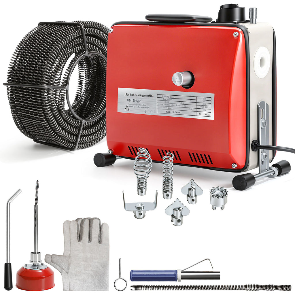 BMOT Rohrreinigungsmaschine 500W Elektrische Abflussreiniger für 20–120mm Rohre